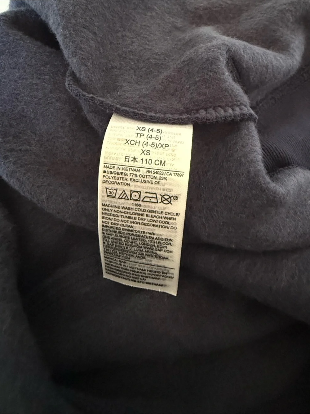 Kids Gap Logo Zip Hoodie - XS